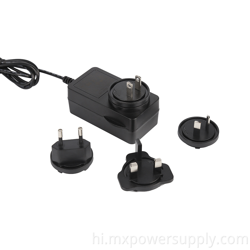 65W series interchangeable power adapter US EU AUS KR PLug 